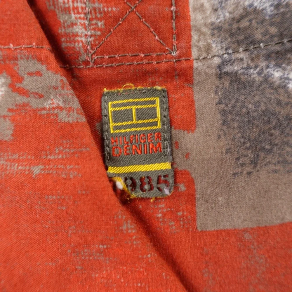 VTG Tommy Hilfiger Shorts Mens XL Orange‎ Brown Hybrid Board Swim Trunks 90s Y2K